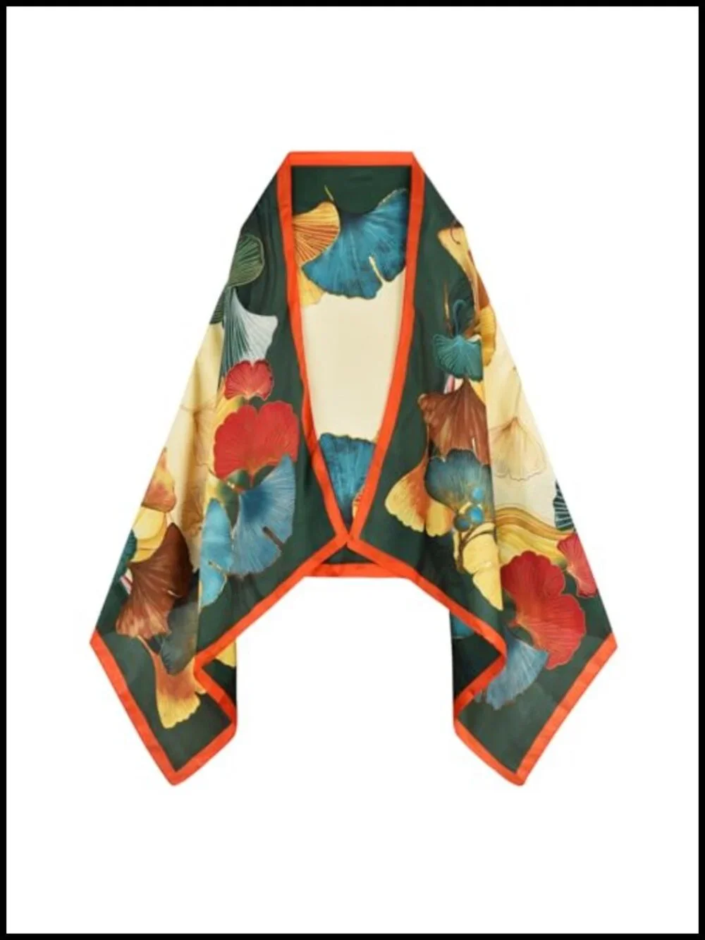 Lightweight Long Floral Satin Scarf Shawl Wrap for Women
